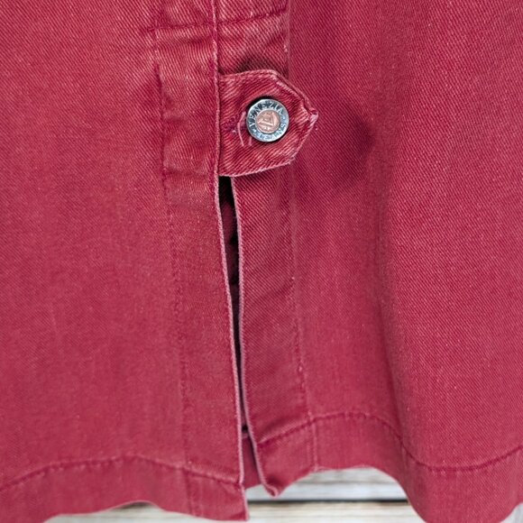 Venezia Red Denim Midi Skirt Size 20 - Picture 7 of 10